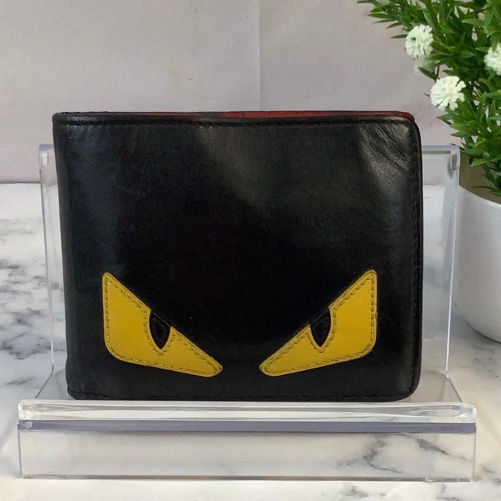 GUC Fendi Red Leather Bifold Wallet